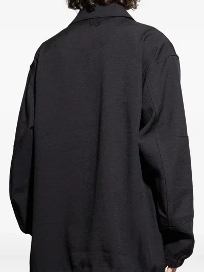 Y-3 Multi-pocket Button-fastening Jacket In Black