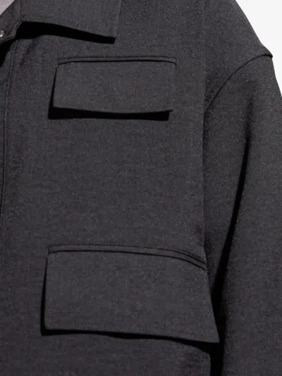 Y-3 Multi-pocket Button-fastening Jacket In Black