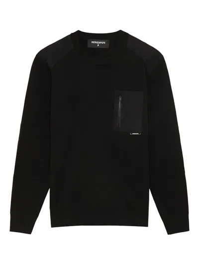 Patrizia Pepe Pocket-patch Sweaters In Black