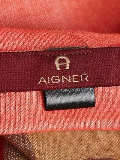 Pre-owned Aigner Vintage 2024  Cotton Patterned Scarf