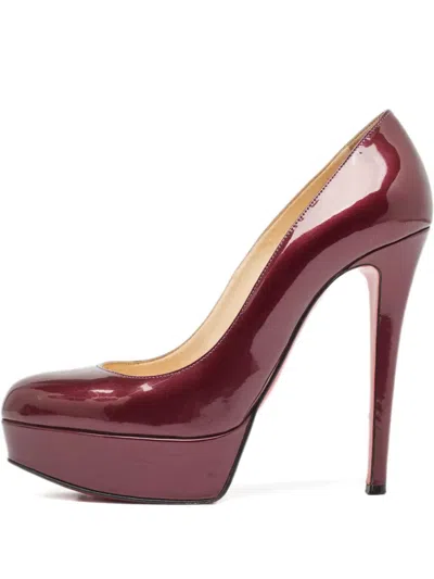 Pre-owned Christian Louboutin 110mm Leather Platform Pumps