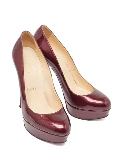 Pre-owned Christian Louboutin 110mm Leather Platform Pumps