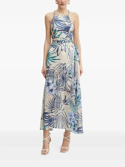 Guess Usa New Romana Tropical-print Wrap Maxi Skirt In Multi