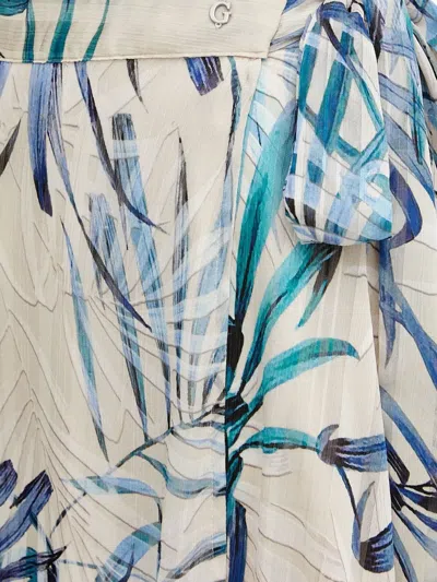 Guess Usa New Romana Tropical-print Wrap Maxi Skirt In Multi