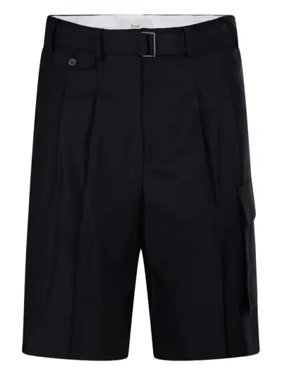 Dunst Belted Multipocket Bermuda Shorts In Black