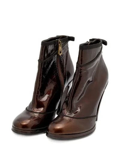 Pre-owned Marc Jacobs Vintage 2023 115mm Leather Boots In Brown