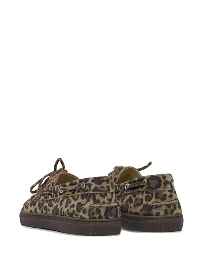 Copenhagen Leopard Print Leather Loafers In Brown