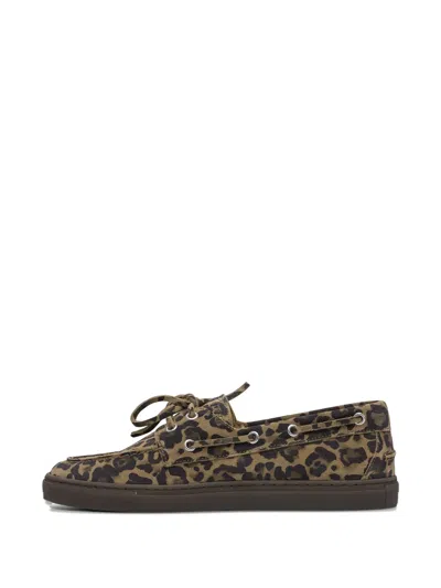 Copenhagen Leopard Print Leather Loafers In Brown