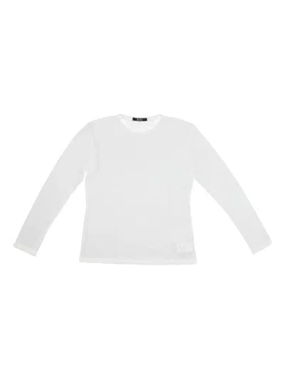 La Rose Long Sleeve Jersey T-shirt In White