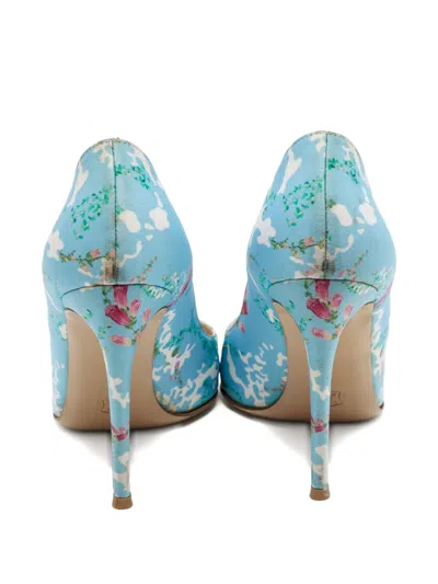 Pre-owned Gianvito Rossi 105mm Floral-print Pointed-toe Pumps