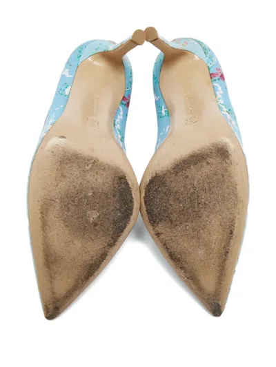 Pre-owned Gianvito Rossi 105mm Floral-print Pointed-toe Pumps