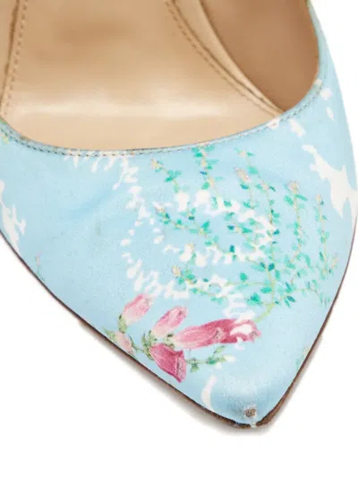 Pre-owned Gianvito Rossi 105mm Floral-print Pointed-toe Pumps