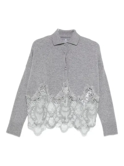 Ermanno Scervino Lace-trimmed Cashmere Cardigan