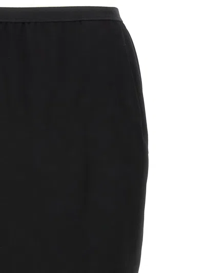 Rick Owens Womens Black Soft Pillar Stretch-wool Blend Maxi Skirt In Black