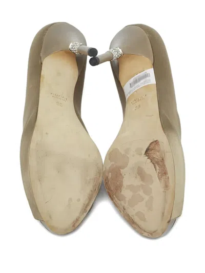 Pre-owned Gucci 125mm Crystal-heel Pumps
