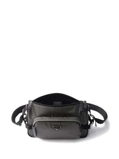 Prada Medium Triangle Logo Messenger Bag