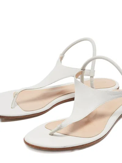 Pre-owned Gianvito Rossi  Leather T-strap Sandals In White