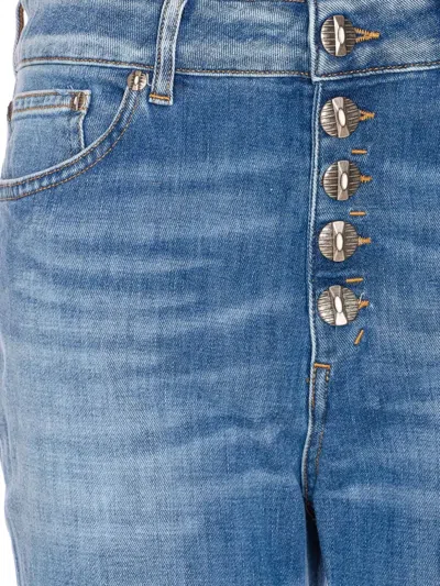 Dondup Button-fly Patch-pocket Jeans In Blue