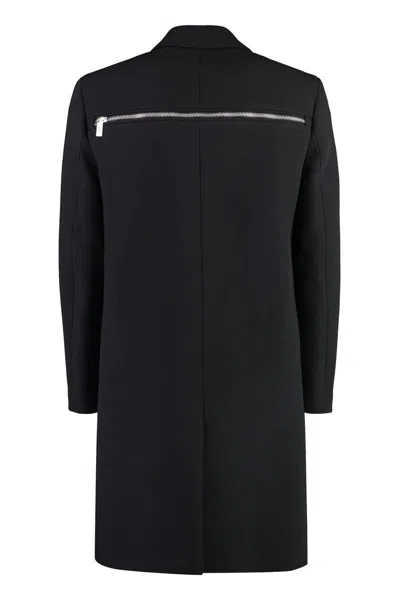 Off-white Double-breasted Virgin Wool Coat
