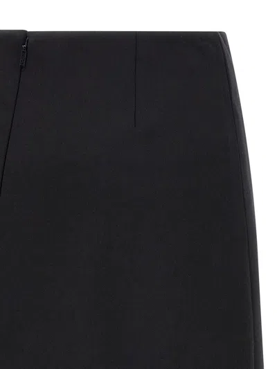 Versace Safety Pin A-line Wool Mini Skirt In Black