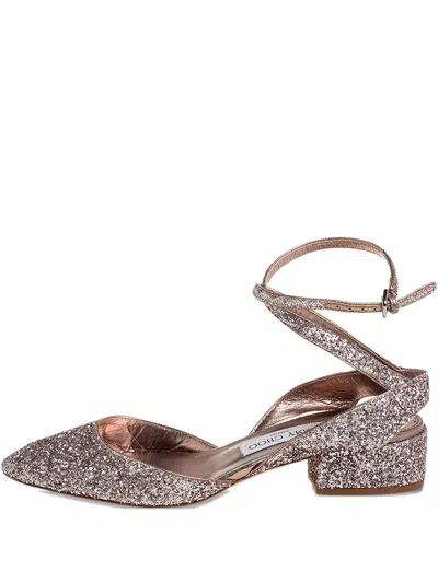 Pre-owned Jimmy Choo 35mm Glitter Pointed-toe Sandals