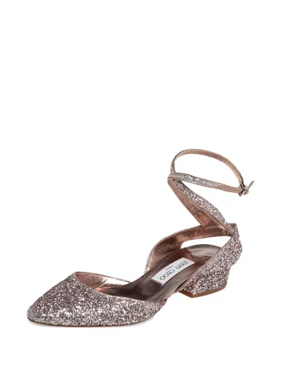 Pre-owned Jimmy Choo 35mm Glitter Pointed-toe Sandals