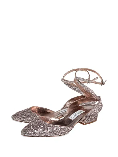Pre-owned Jimmy Choo 35mm Glitter Pointed-toe Sandals