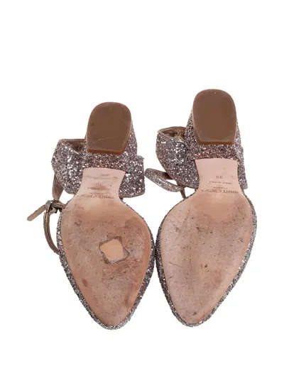 Pre-owned Jimmy Choo 35mm Glitter Pointed-toe Sandals