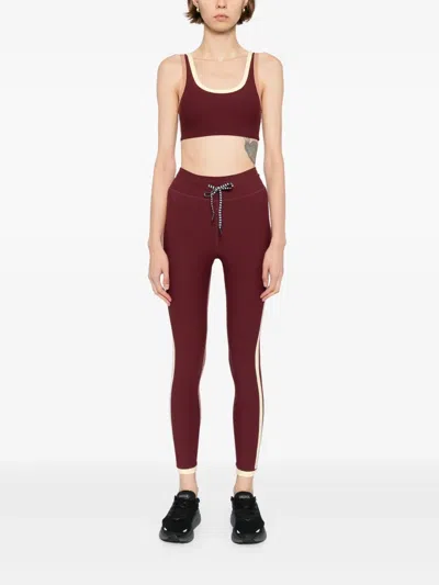 The Upside Trail 25in Midi Leggins In Burgundy