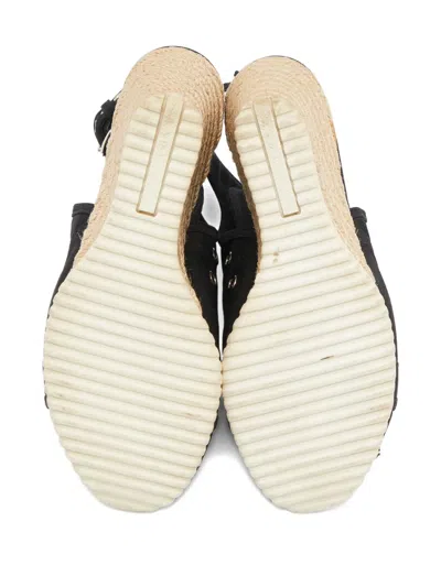 Pre-owned Prada 2023 110mm Lace Wedged Sandals