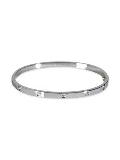 Pre-owned Cartier 18k White Gold Diamond Bracelet In Silver
