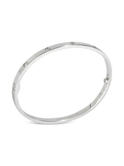 Pre-owned Cartier 18k White Gold Diamond Bracelet In Silver