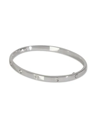 Pre-owned Cartier 18k White Gold Diamond Bracelet In Silver