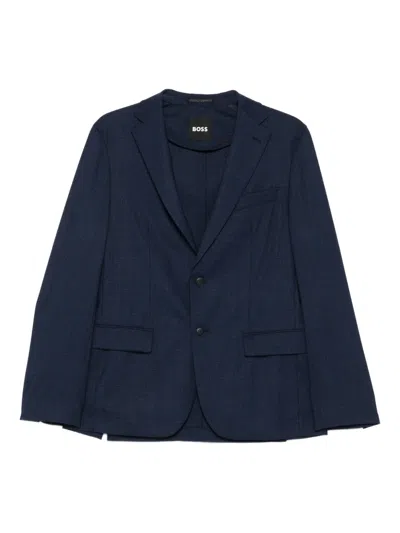 Hugo Boss Houndstooth Suit In Blue