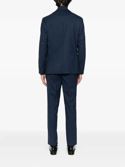 Hugo Boss Houndstooth Suit In Blue
