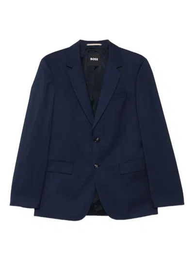 Hugo Boss Two-button Wool Suit In Blue