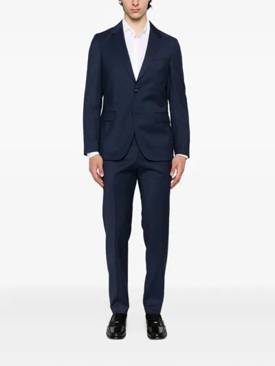 Hugo Boss Two-button Wool Suit In Blue