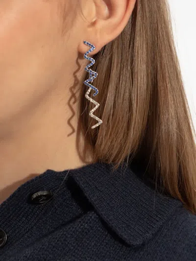 Marni Symbol Embellished Logo Plaque Earrings In Multi
