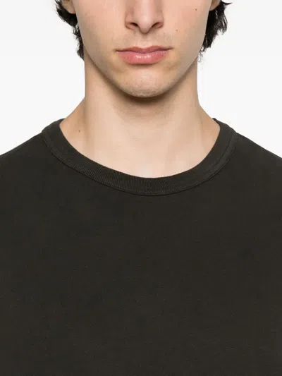 Stone Island Men Grey Cotton Crewneck Sweatshirt In Brown