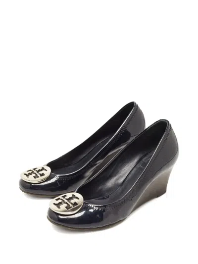 Pre-owned Tory Burch  Leather Wedge Pumps