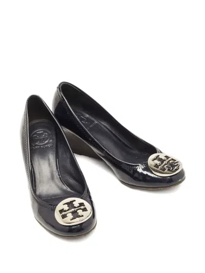 Pre-owned Tory Burch  Leather Wedge Pumps