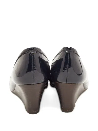 Pre-owned Tory Burch  Leather Wedge Pumps