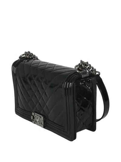 Pre-owned Chanel 2011 Medium Old Boy Shoulder Bag In Black