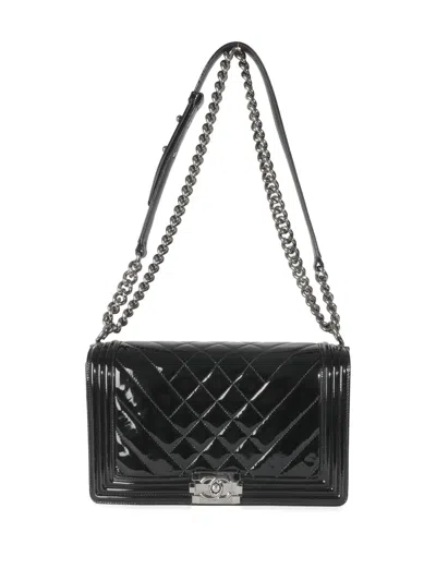 Pre-owned Chanel 2011 Medium Old Boy Shoulder Bag In Black