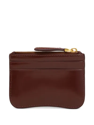 Ami Alexandre Mattiussi Paris Paris Leather Cardholder In Brown