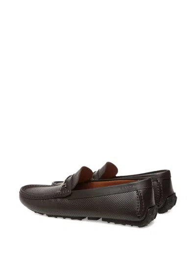 Bally Pilot Driver Leather Loafers In Brown