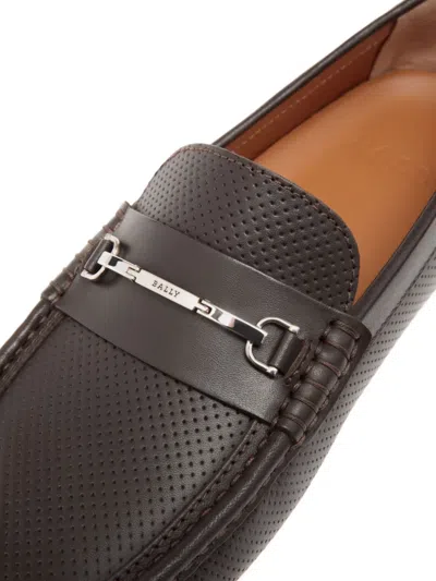 Bally Pilot Driver Leather Loafers In Brown