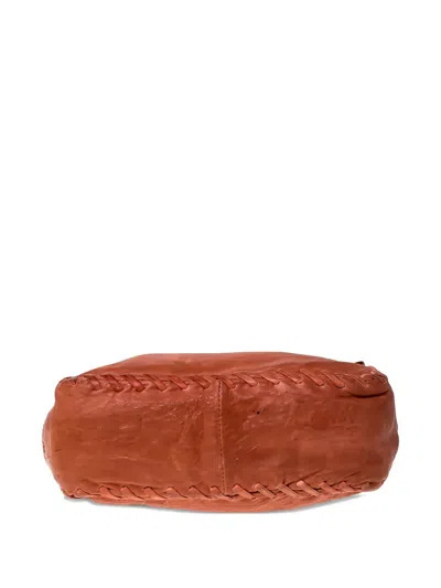 Pre-owned Miu Miu Leather Shoulder Bag In Orange