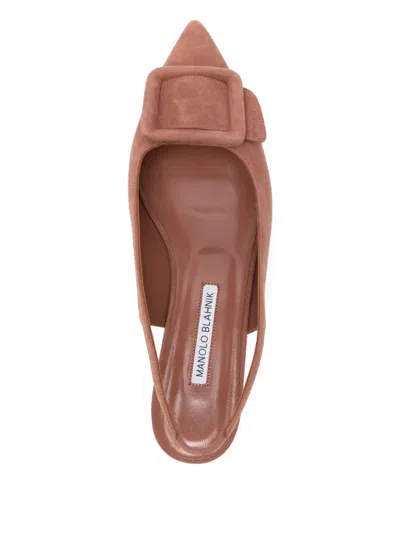 Manolo Blahnik Buckle-embellished Slingback Pumps