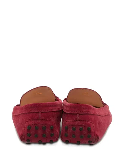 Pre-owned Tod's Vintage Suede Loafers In Pink